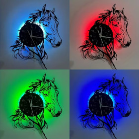 Horloge murale vintage vinyle animaux | Décoration originale