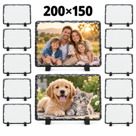 Plaque photo schiste sublimation 200 × 150 mm avec support