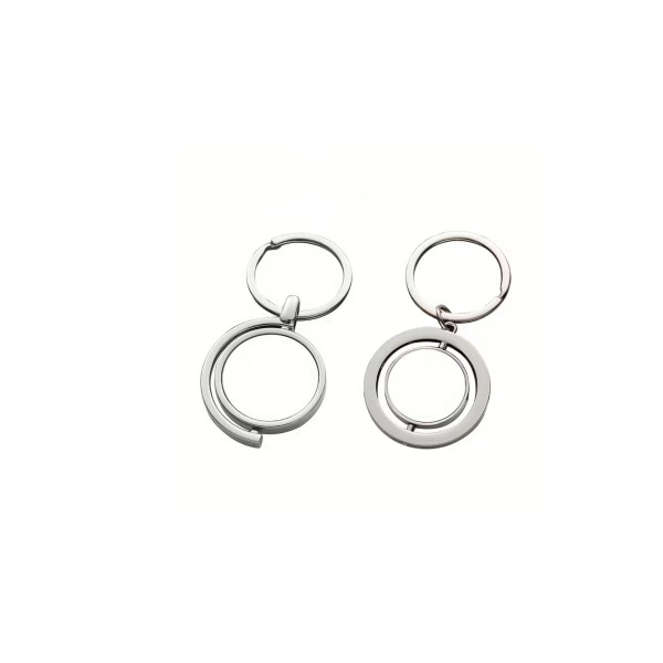 Porte-clés métal rotatif double face personnalisable | Transfert thermique