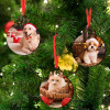 Pendentif boule de Noël personnalisable par sublimation | Ruban rouge