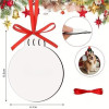 Pendentif boule de Noël personnalisable par sublimation | Ruban rouge
