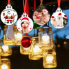 Pendentif boule de Noël personnalisable par sublimation | Ruban rouge