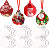 Pendentif boule de Noël personnalisable par sublimation | Ruban rouge