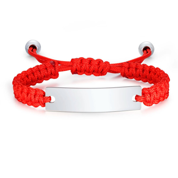 Bracelet à corde rouge personnalisable - Coloré et Unique.
