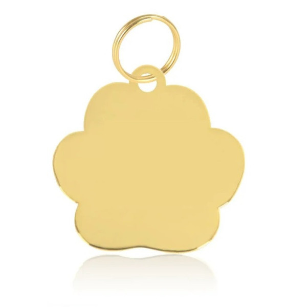 Collier argent or pour animaux de compagnie personnalisable.