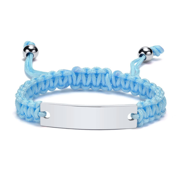Bracelet à corde bleu personnalisable - Élégant et Unique.
