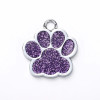 Étiquette d'identification violet argent pour animaux de compagnie.