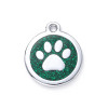Médaille pour animaux de compagnie vert argent.