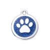 Médaille pour animaux de compagnie bleu argent.