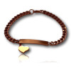 Bracelet en acier inoxydable rose doré personnalisable.