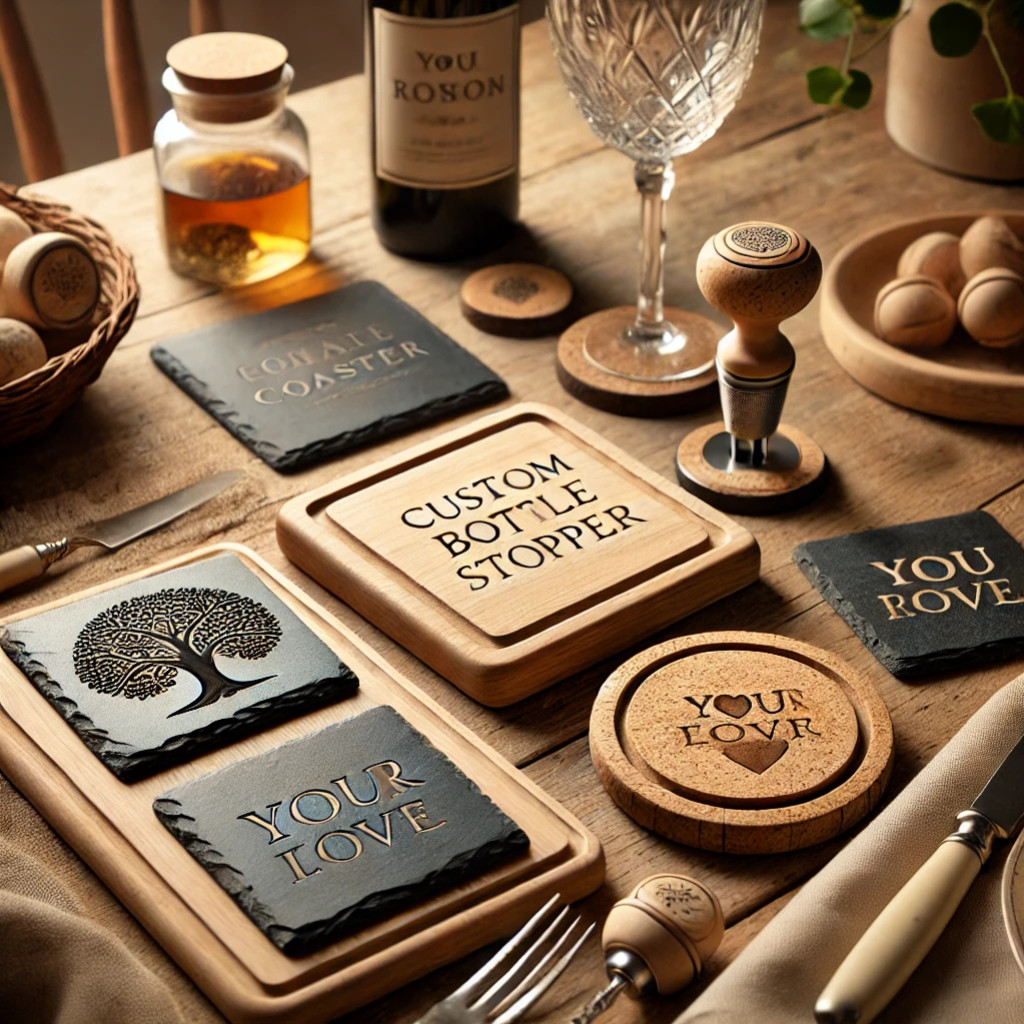Art de la Table Personnalisé | Dessous de Verre, Bouchons, et Planches ...
