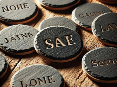 Dessous de Verre en Ardoise Rond à Personnaliser : Élégance et Praticité au Quot