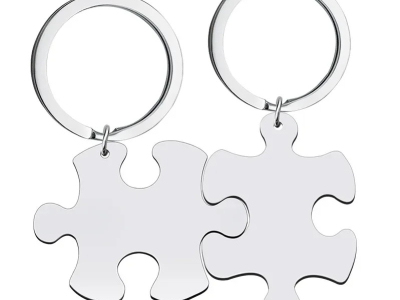 Porte-Clés Puzzle en Acier Inoxydable à Personnaliser : Un Cadeau Unique et Symb