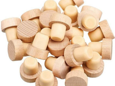 Bouchon de Bouteille de Vin en Bois et Caoutchouc à Personnaliser 