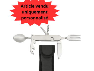 Couteau Multifonction Camping avec Couverts Inox 11021 Personnalisable 