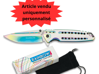 Couteau Pliant Rainbow avec Lame de 9,5 cm et Housse 18059 à Personnaliser
